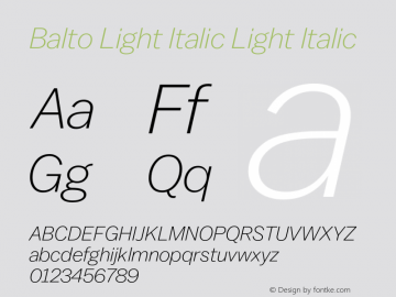 Balto Light Italic