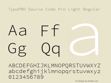 TypoPRO Source Code Pro Light