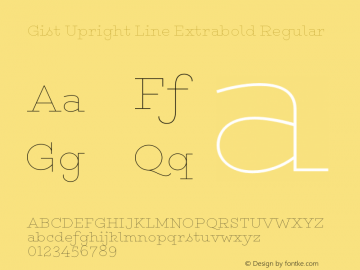 Gist Upright Line Extrabold