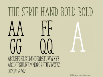 The Serif Hand Bold