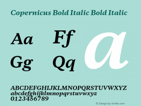 Copernicus Bold Italic