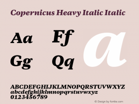 Copernicus Heavy Italic