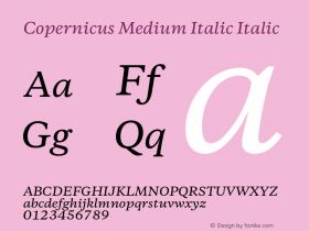 Copernicus Medium Italic