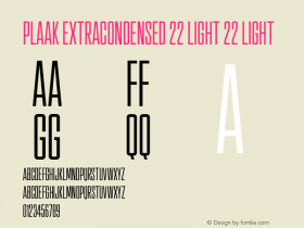 Plaak Extracondensed 22 Light