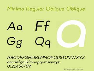 Minimo Regular Oblique