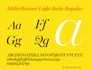 MillerBanner Light Italic