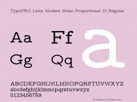 TypoPRO Latin Modern Mono Proportional