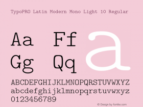 TypoPRO Latin Modern Mono Light