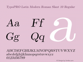 TypoPRO Latin Modern Roman Slant