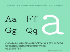 TypoPRO Latin Modern Mono Proportional Light