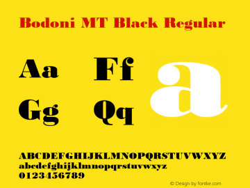 Bodoni MT Black