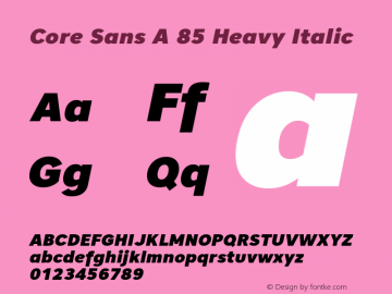 Core Sans A 85 Heavy