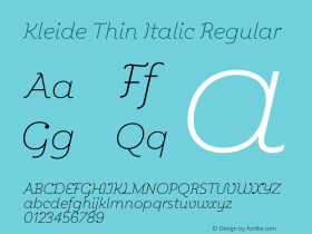 Kleide Thin Italic