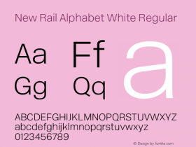 New Rail Alphabet White