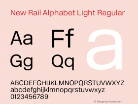 New Rail Alphabet Light