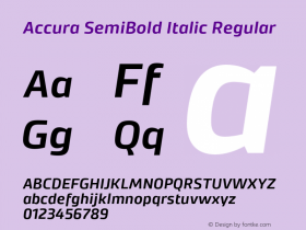 Accura SemiBold Italic