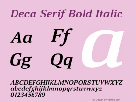 Deca Serif Bold