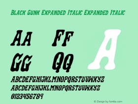 Black Gunk Expanded Italic