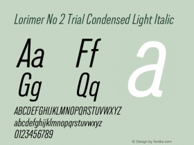 Lorimer No 2 Condensed Light