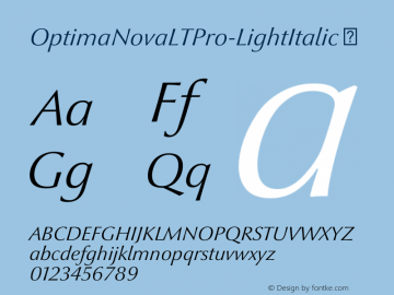 OptimaNovaLTPro-LightItalic