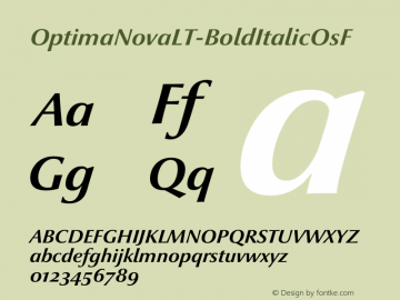 OptimaNovaLT-BoldItalicOsF