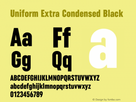 Uniform Extra Condensed