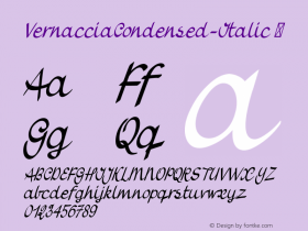 VernacciaCondensed-Italic