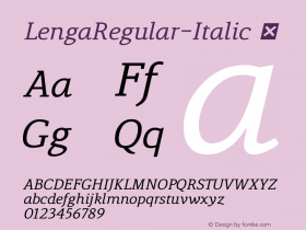 LengaRegular-Italic