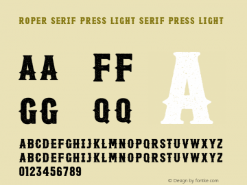 Roper Serif Press Light