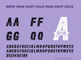 Roper Press Heavy Italic