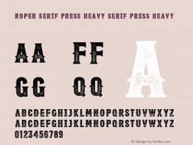 Roper Serif Press Heavy