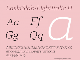 LaskiSlab-LightItalic