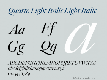 Quarto Light Italic