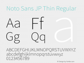 Noto Sans JP Thin