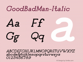 GoodBadMan-Italic