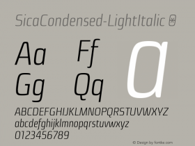 SicaCondensed-LightItalic