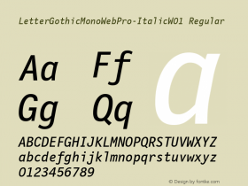 LetterGothicMonoWebPro-Italic