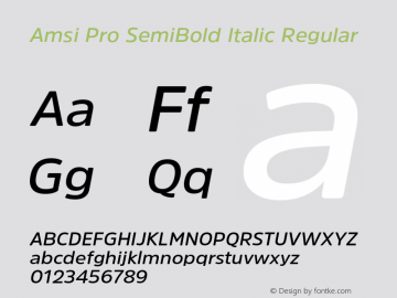 Amsi Pro SemiBold Italic