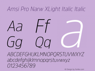 Amsi Pro Narw XLight Italic