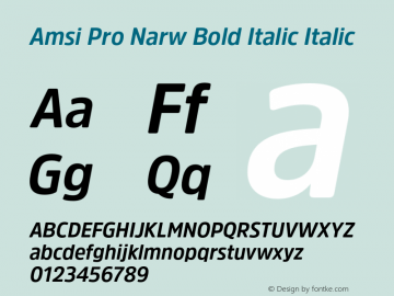 Amsi Pro Narw Bold Italic