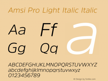 Amsi Pro Light Italic