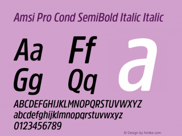 Amsi Pro Cond SemiBold Italic
