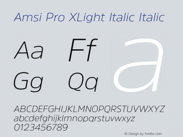 Amsi Pro XLight Italic