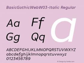 BasicGothicWeb-Italic