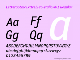 LetterGothicTxtWebPro-Italic