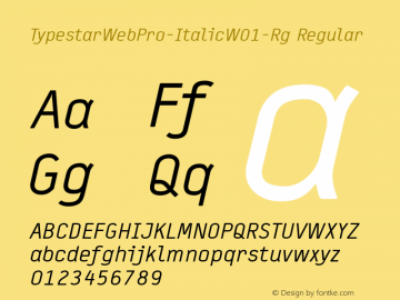 TypestarWebPro-Italic-Rg