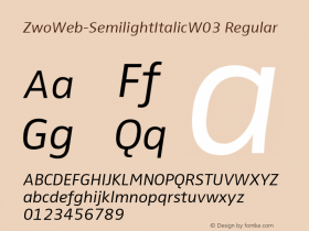 ZwoWeb-SemilightItalic