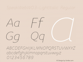 SpeakWeb-LightItalic