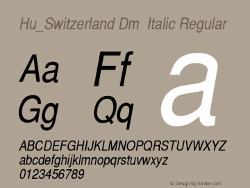 Hu_Switzerland Dm Italic