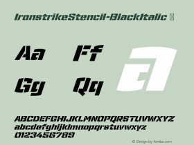 IronstrikeStencil-BlackItalic